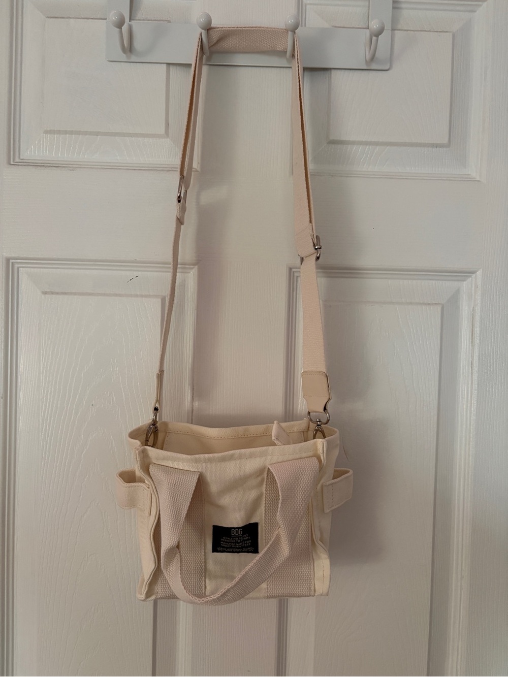 BDG Canvas Mini Tote Crossbody Bag - Cream